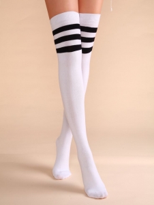 Are there any natural fiber options for plus-size thigh-high socks?